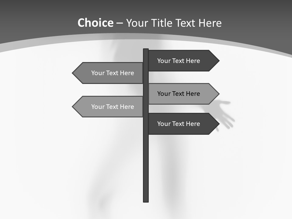 Shape Curtain Finger PowerPoint Template