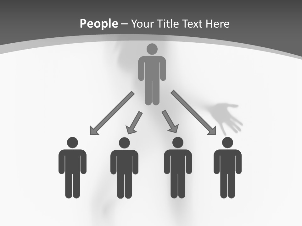 Shape Curtain Finger PowerPoint Template