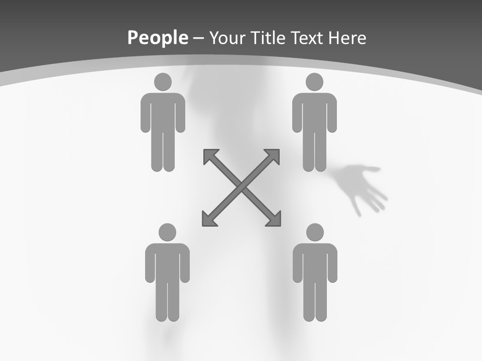 Shape Curtain Finger PowerPoint Template