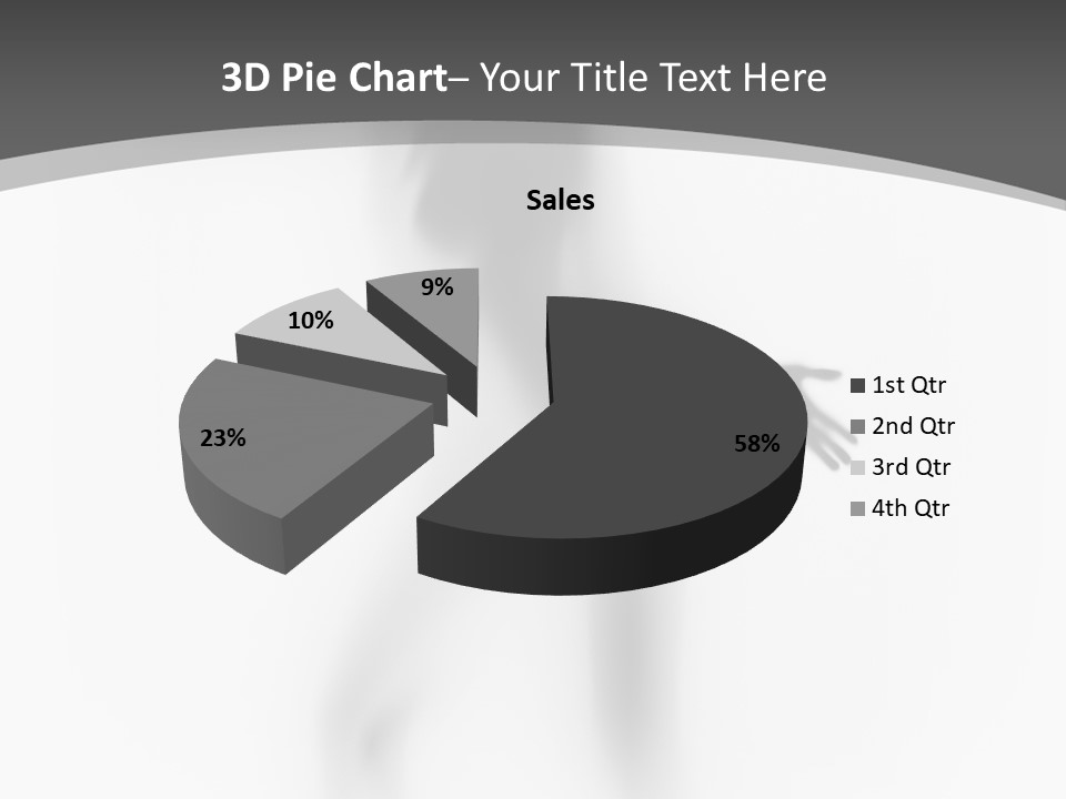 Shape Curtain Finger PowerPoint Template