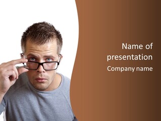 Losing Sight Portrait Human PowerPoint Template