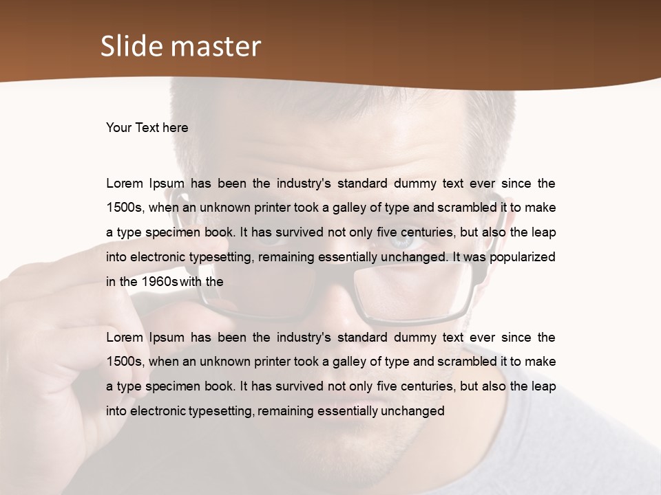 Losing Sight Portrait Human PowerPoint Template