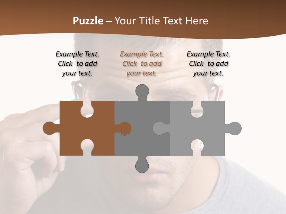 Losing Sight Portrait Human PowerPoint Template