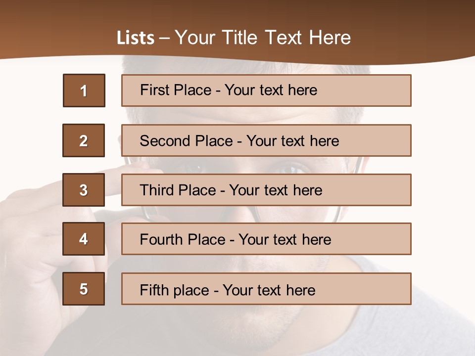 Losing Sight Portrait Human PowerPoint Template