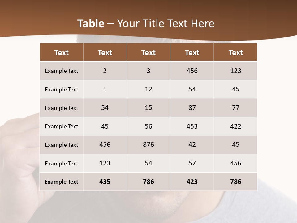 Losing Sight Portrait Human PowerPoint Template
