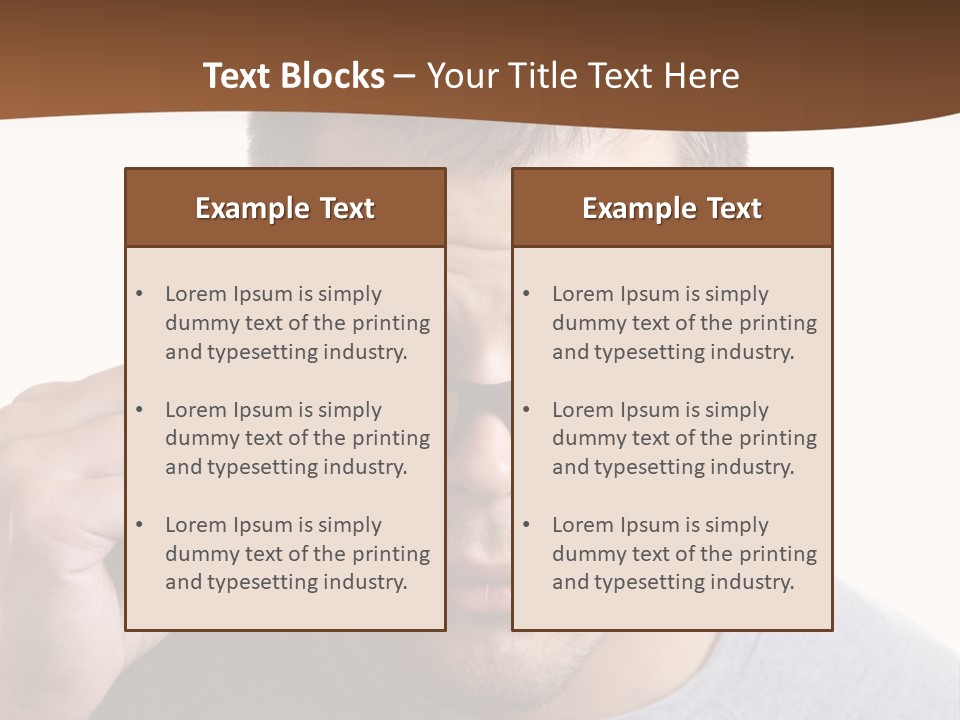 Losing Sight Portrait Human PowerPoint Template