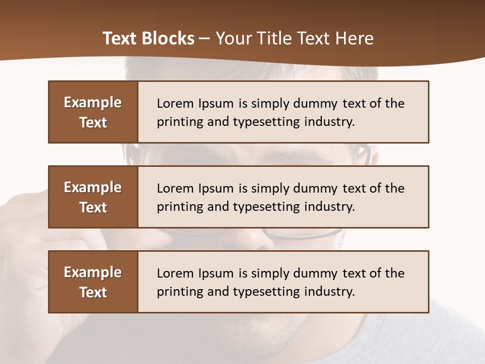 Losing Sight Portrait Human PowerPoint Template