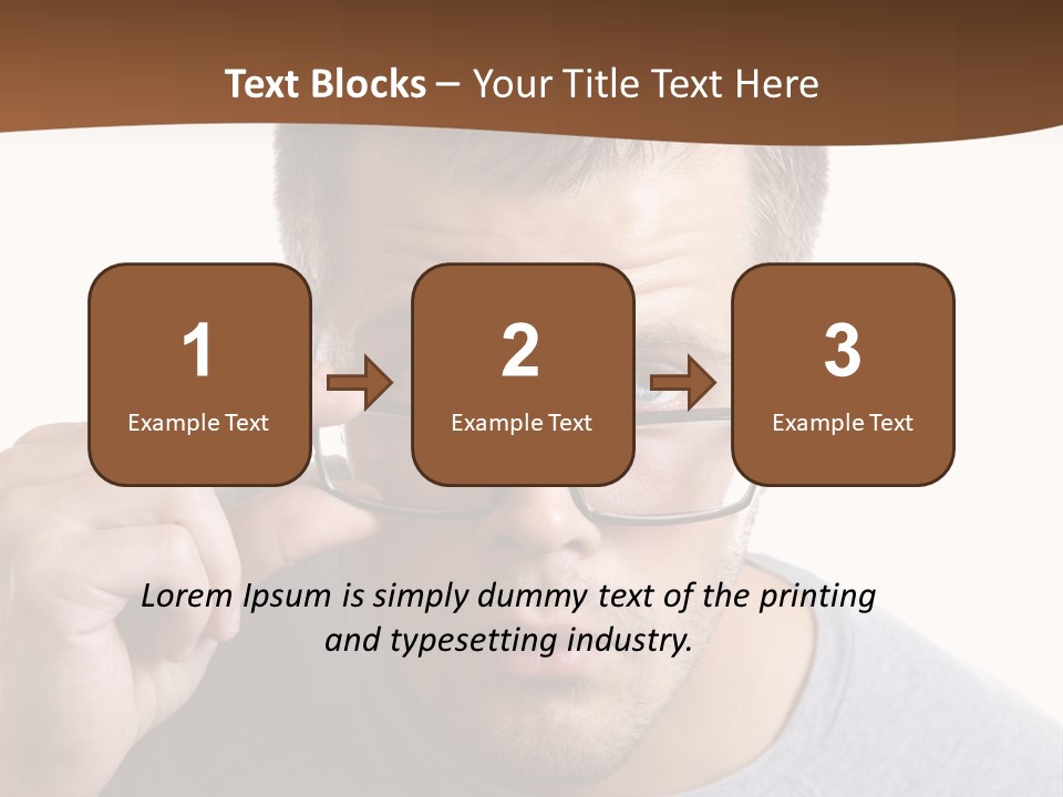 Losing Sight Portrait Human PowerPoint Template