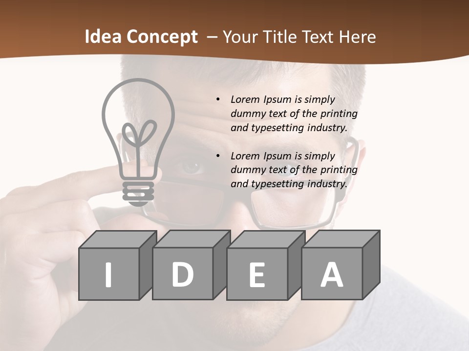 Losing Sight Portrait Human PowerPoint Template