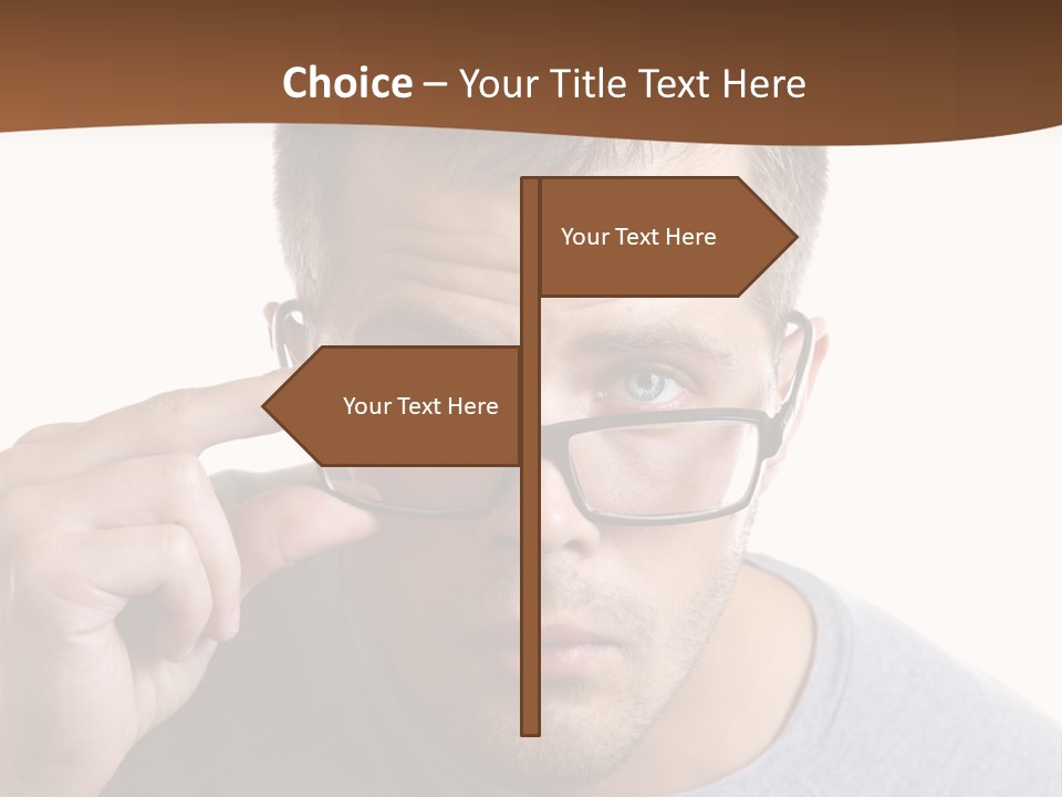 Losing Sight Portrait Human PowerPoint Template