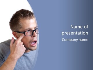 Head Casual Finger PowerPoint Template