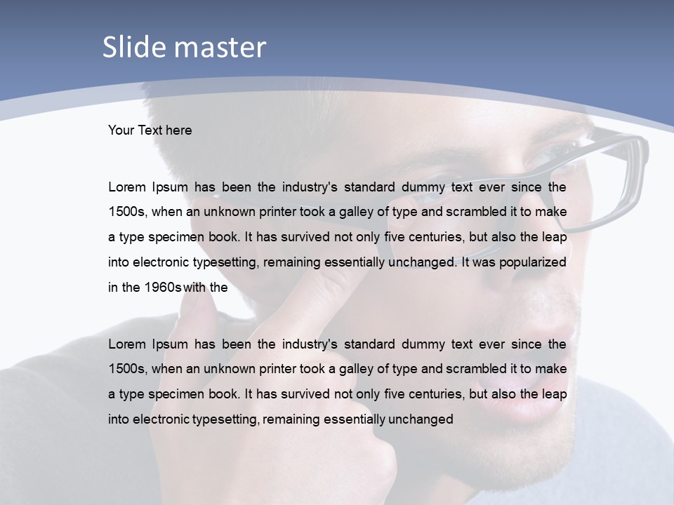 Head Casual Finger PowerPoint Template