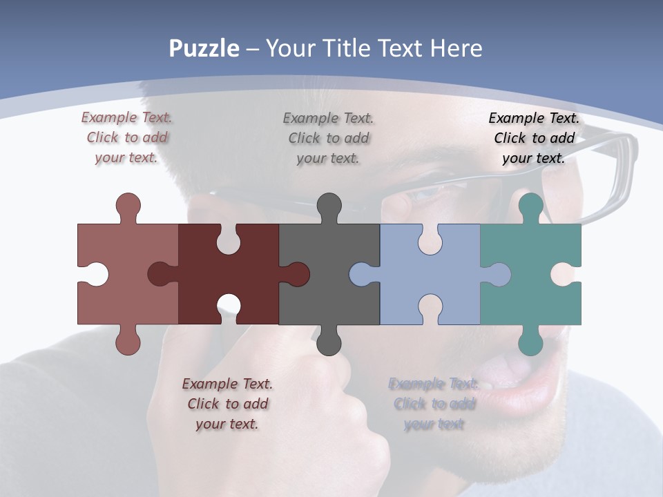 Head Casual Finger PowerPoint Template