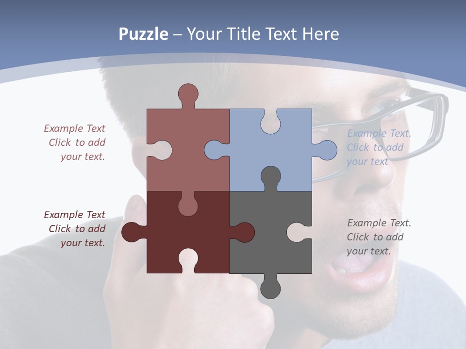 Head Casual Finger PowerPoint Template