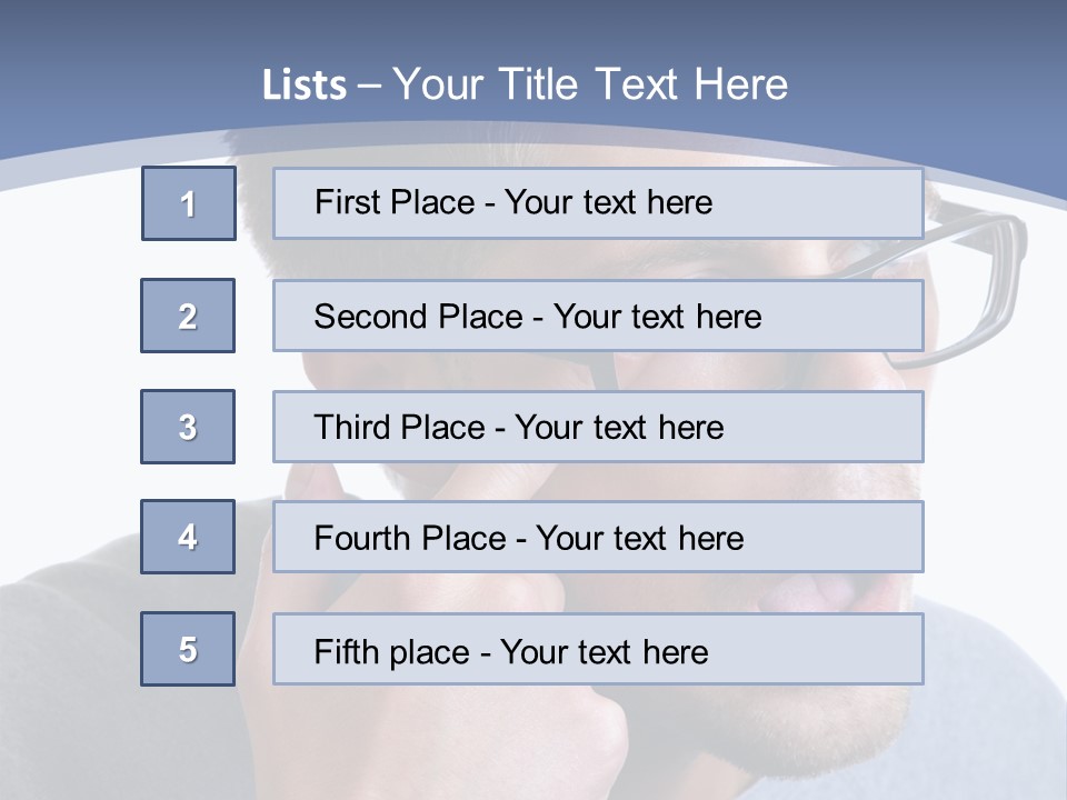 Head Casual Finger PowerPoint Template