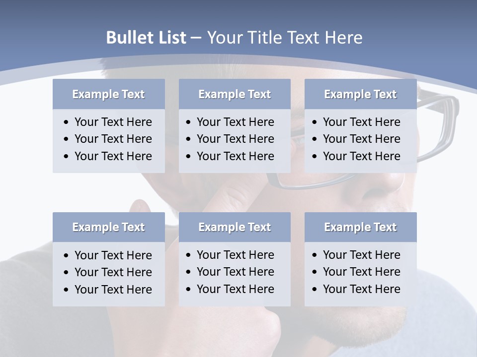 Head Casual Finger PowerPoint Template