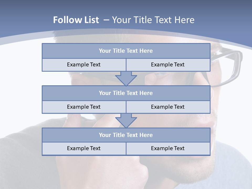 Head Casual Finger PowerPoint Template