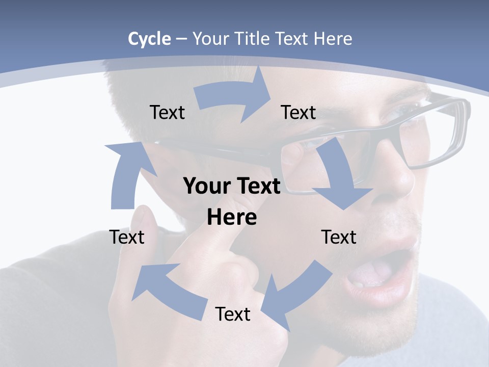 Head Casual Finger PowerPoint Template
