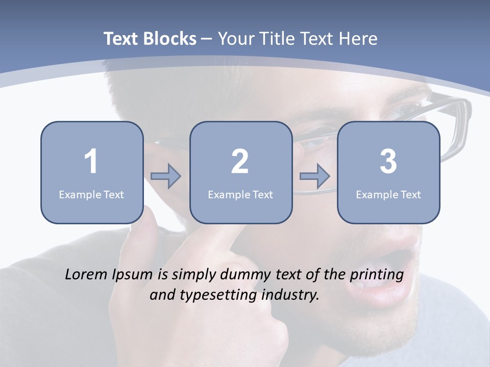 Head Casual Finger PowerPoint Template