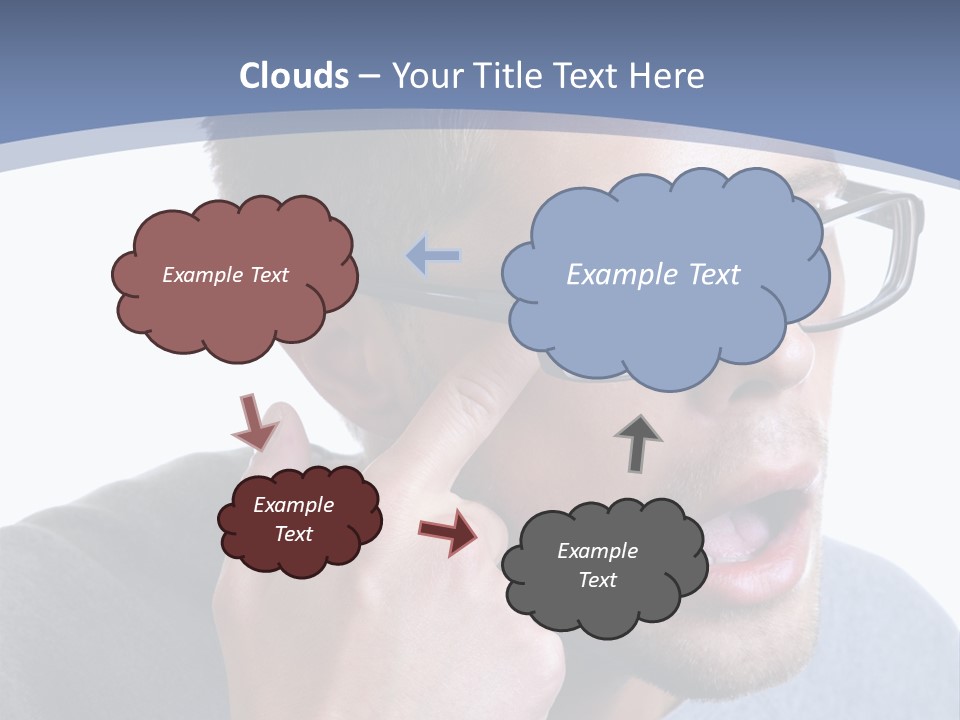 Head Casual Finger PowerPoint Template