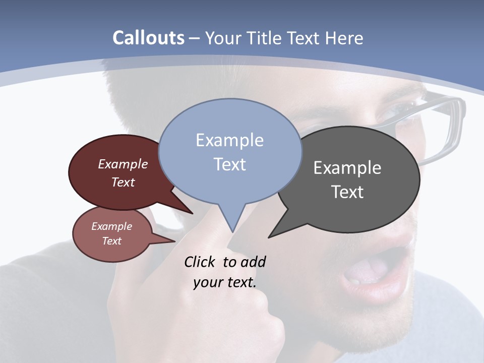 Head Casual Finger PowerPoint Template