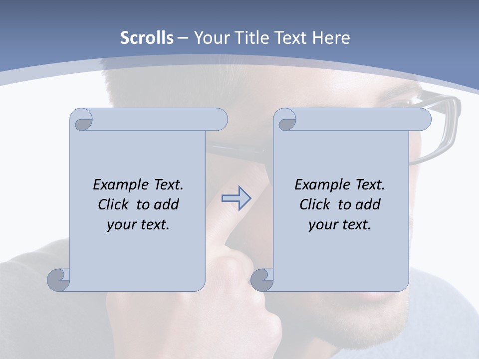 Head Casual Finger PowerPoint Template