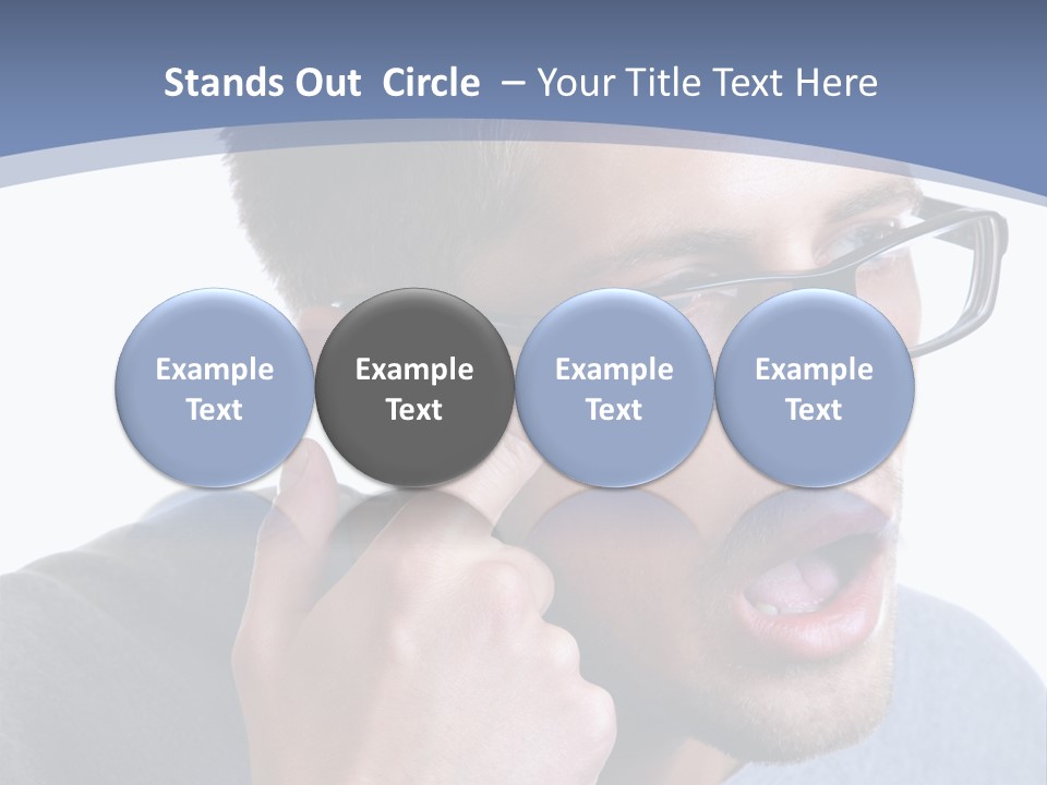 Head Casual Finger PowerPoint Template