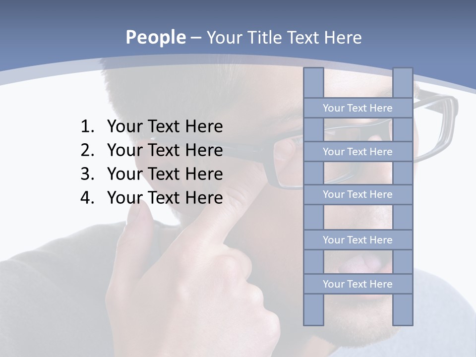 Head Casual Finger PowerPoint Template