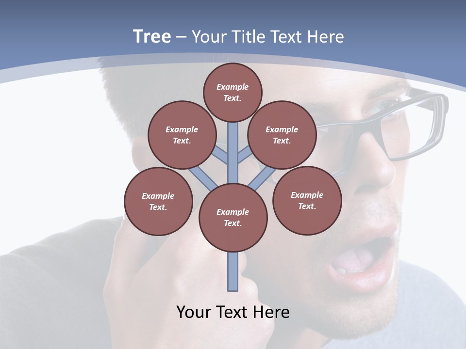 Head Casual Finger PowerPoint Template