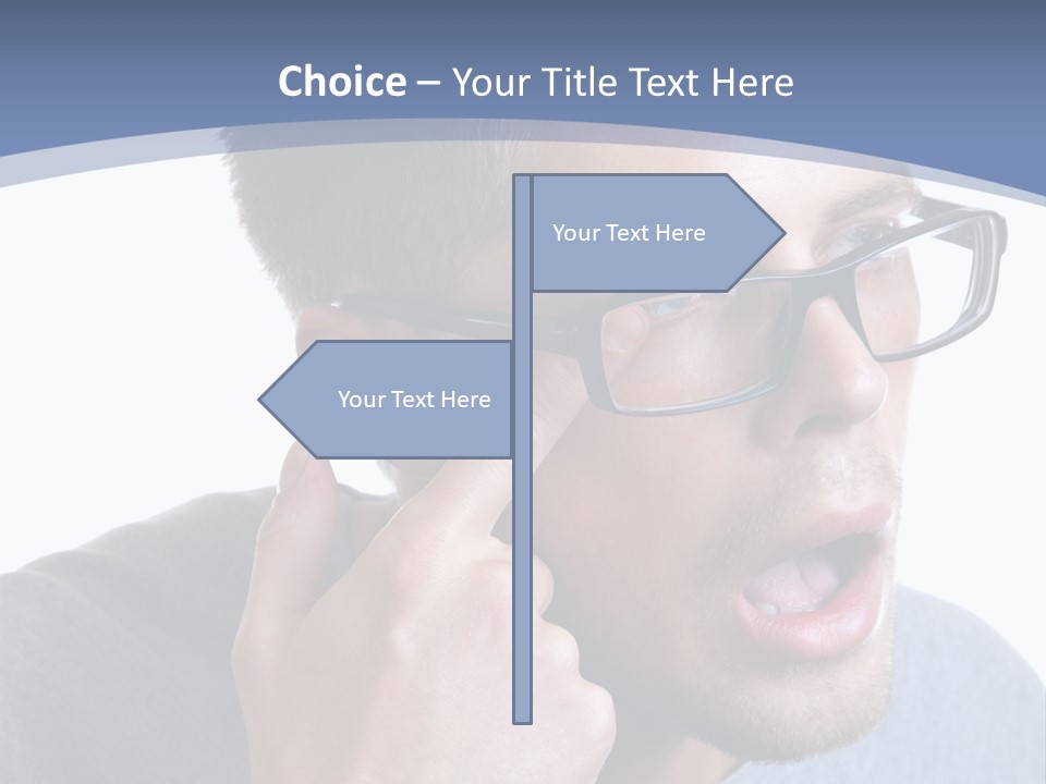 Head Casual Finger PowerPoint Template