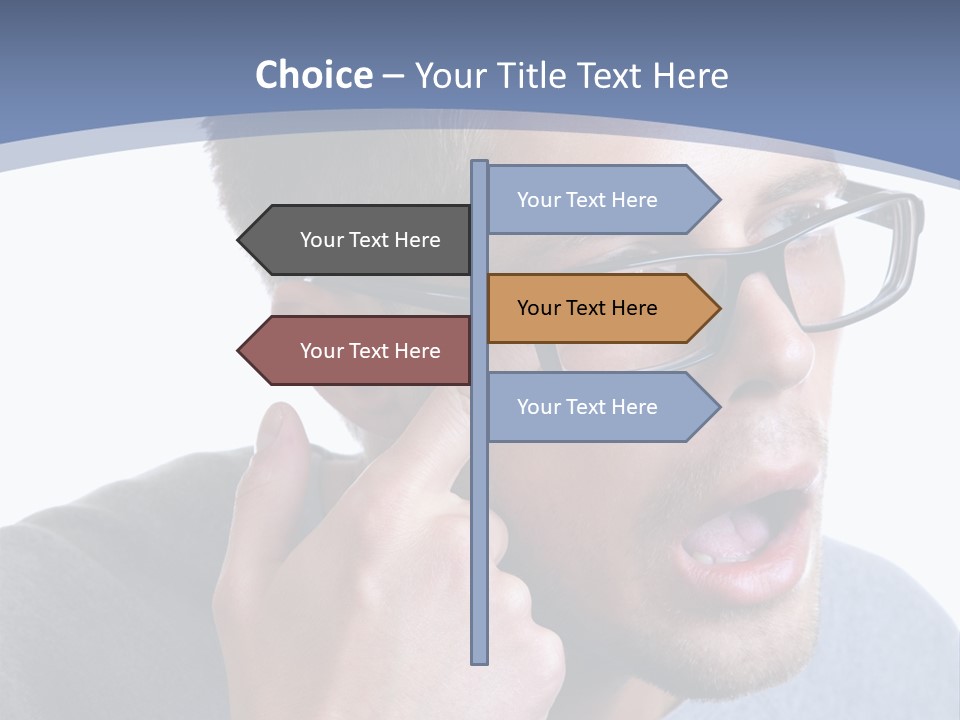 Head Casual Finger PowerPoint Template