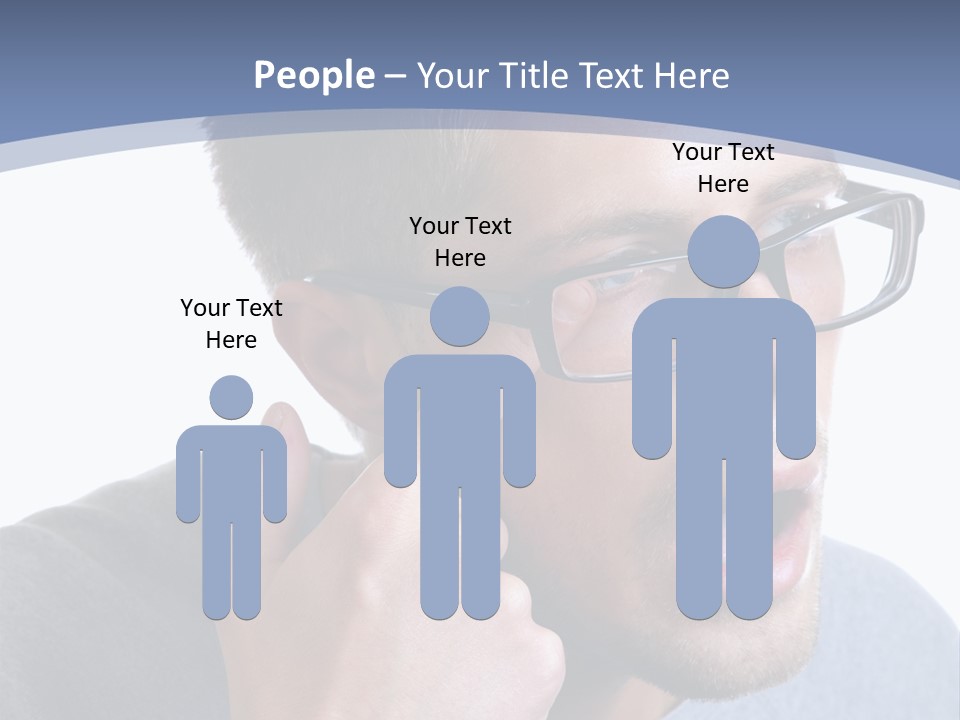 Head Casual Finger PowerPoint Template