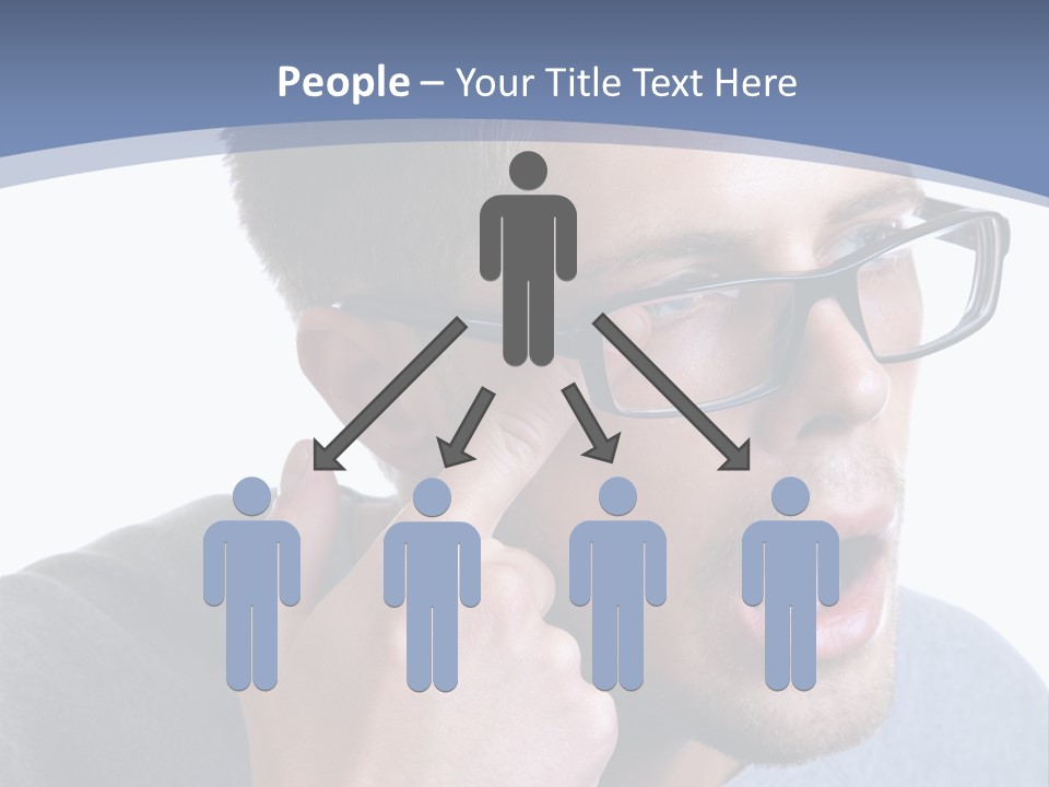 Head Casual Finger PowerPoint Template
