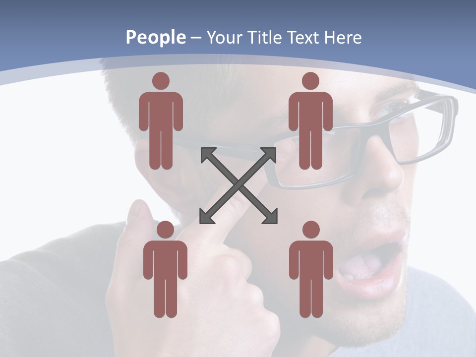 Head Casual Finger PowerPoint Template