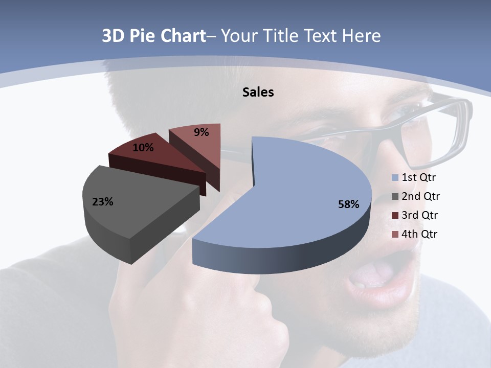 Head Casual Finger PowerPoint Template