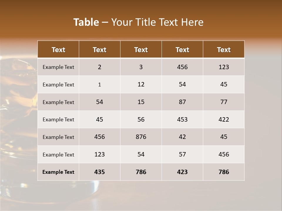 Isolated Mix Rum PowerPoint Template