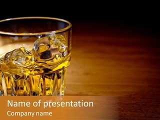 Refreshment Tumbler Wood PowerPoint Template