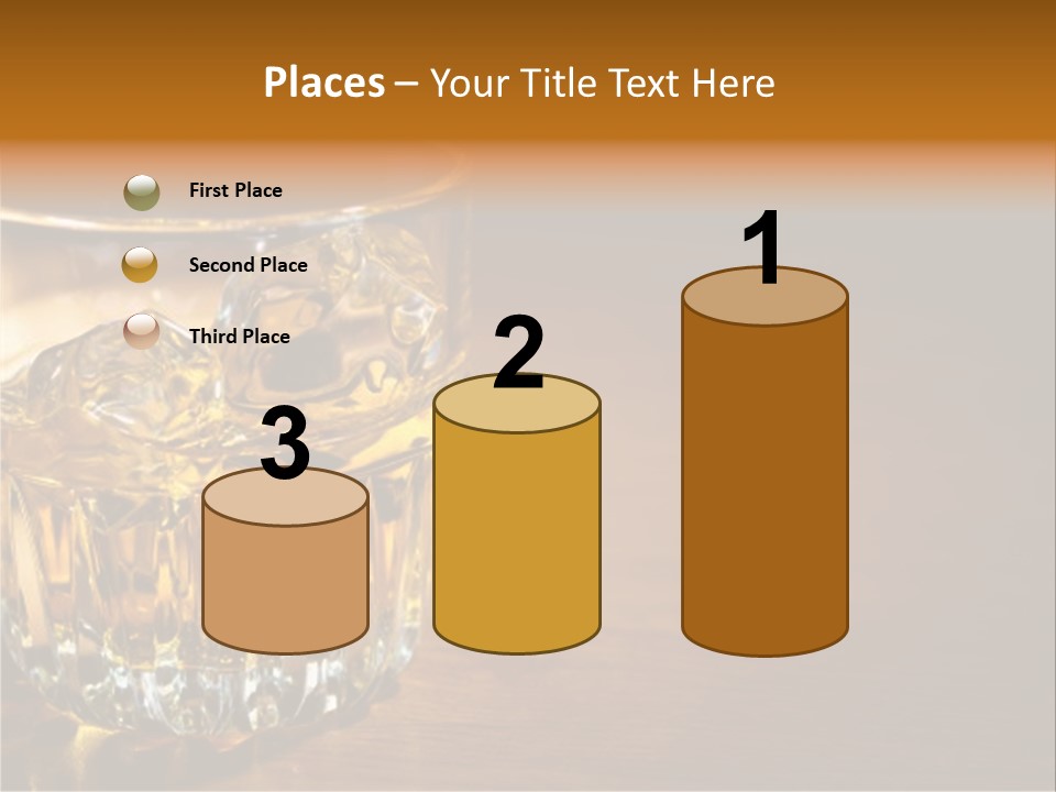 Refreshment Tumbler Wood PowerPoint Template