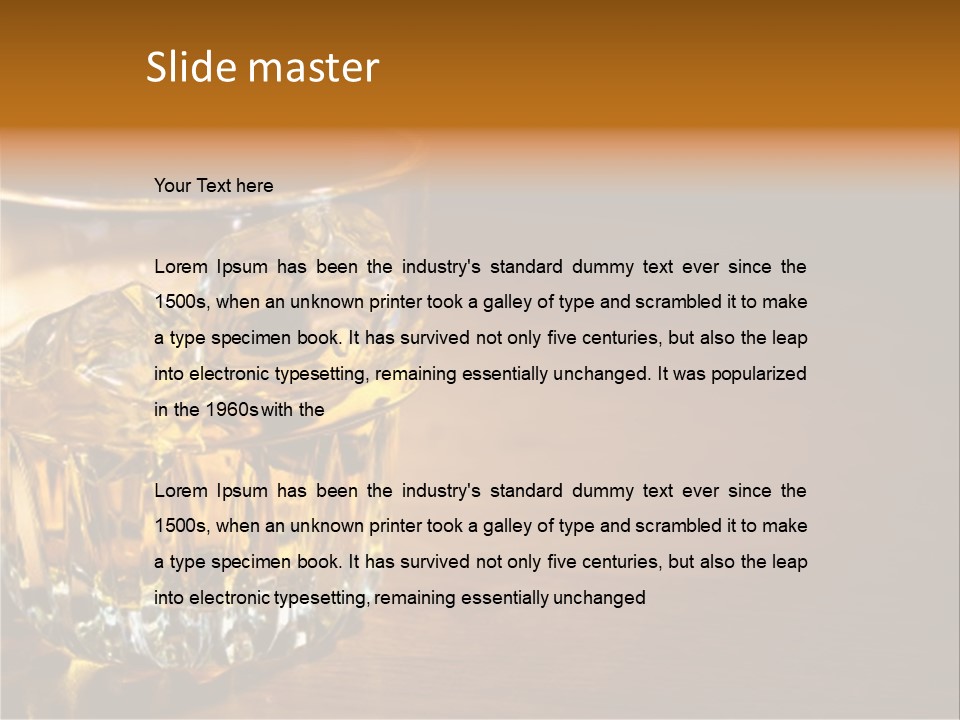 Refreshment Tumbler Wood PowerPoint Template