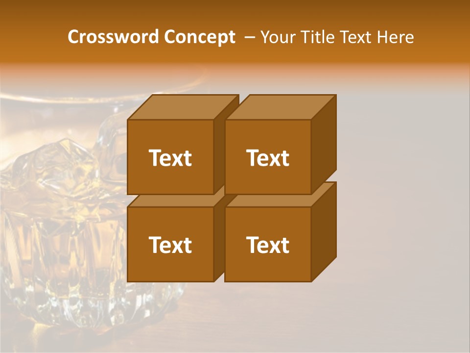 Refreshment Tumbler Wood PowerPoint Template