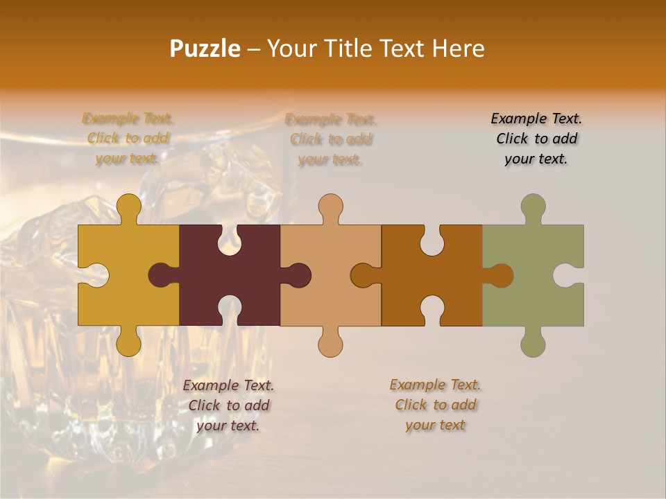 Refreshment Tumbler Wood PowerPoint Template