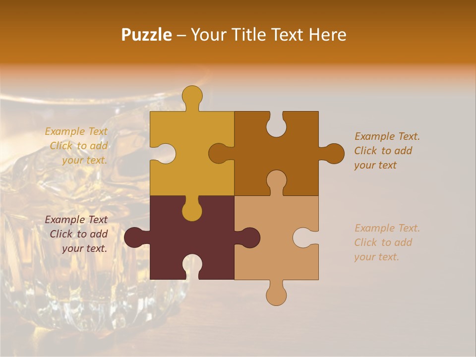 Refreshment Tumbler Wood PowerPoint Template