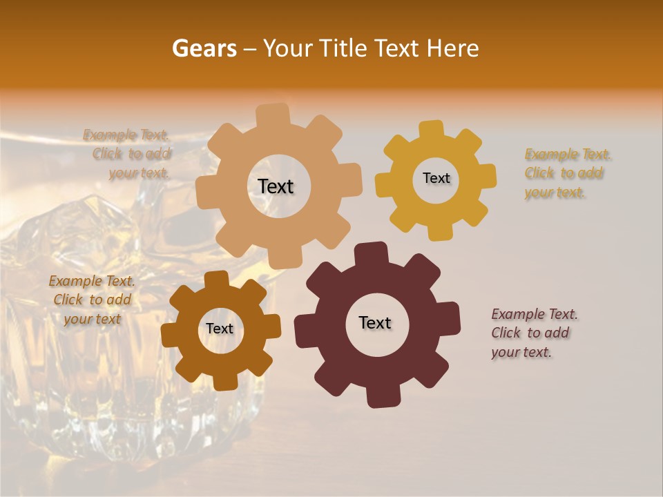 Refreshment Tumbler Wood PowerPoint Template