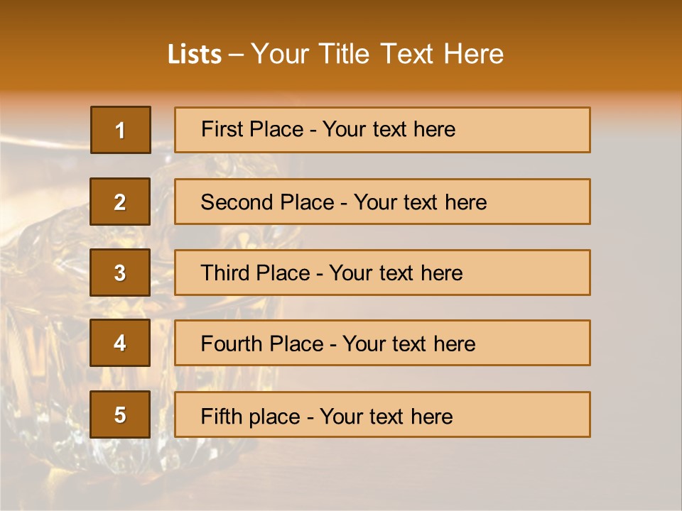 Refreshment Tumbler Wood PowerPoint Template