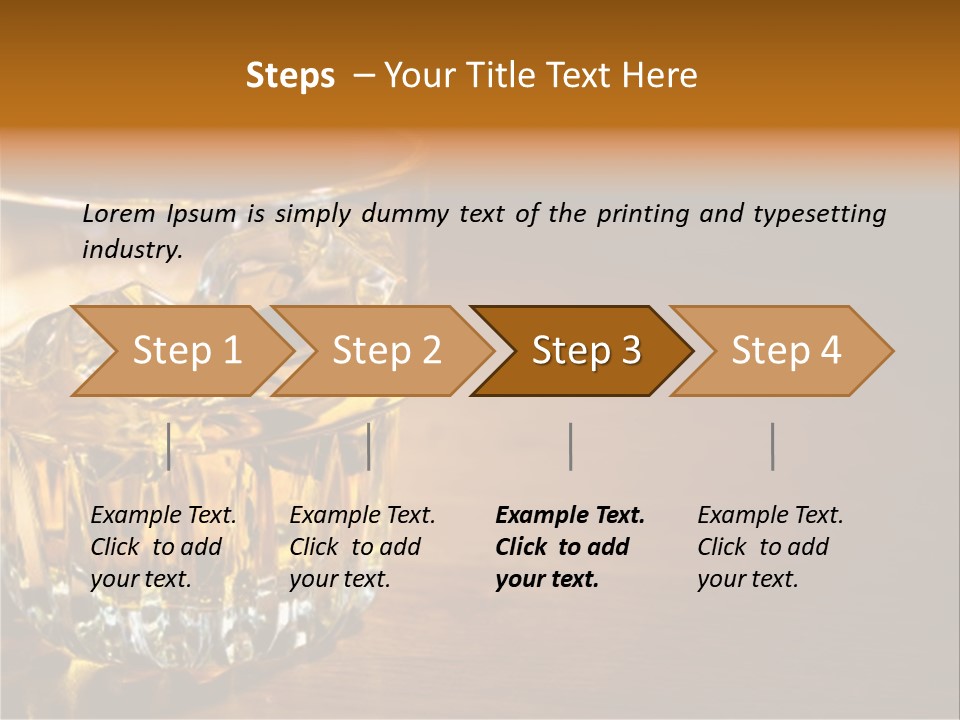 Refreshment Tumbler Wood PowerPoint Template