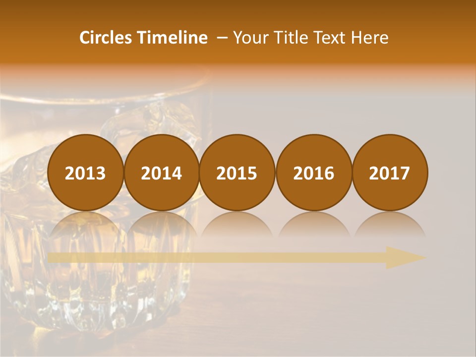 Refreshment Tumbler Wood PowerPoint Template