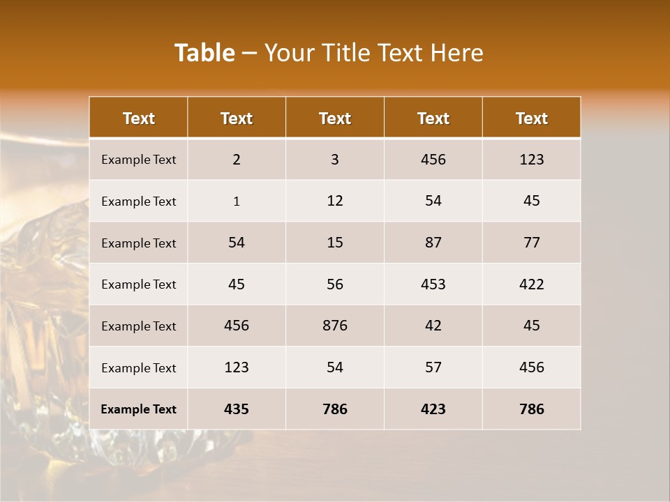 Refreshment Tumbler Wood PowerPoint Template