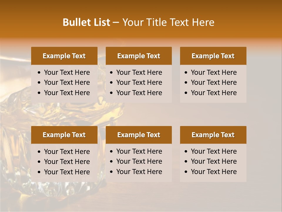 Refreshment Tumbler Wood PowerPoint Template