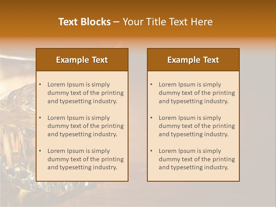 Refreshment Tumbler Wood PowerPoint Template