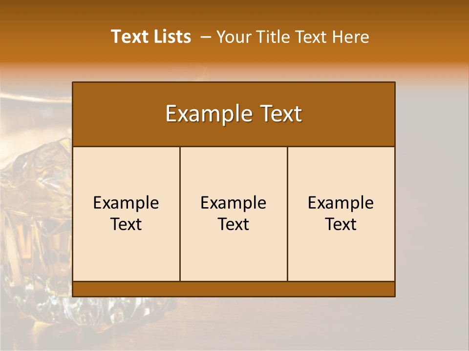 Refreshment Tumbler Wood PowerPoint Template